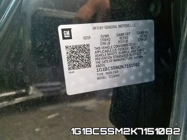 1G1BC5SM2K7151082 фото 2