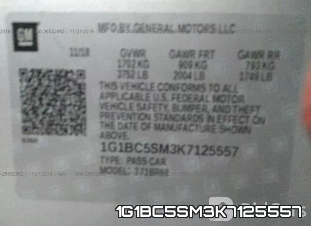1G1BC5SM3K7125557 фото 8
