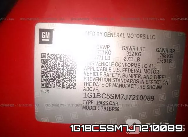 1G1BC5SM7J7210089 фото 7