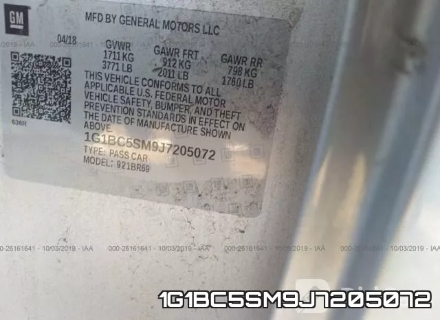 1G1BC5SM9J7205072 фото 6