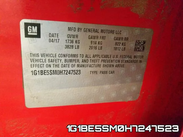 1G1BE5SM0H7247523 фото 2
