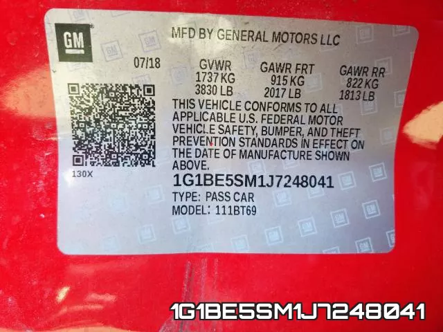 1G1BE5SM1J7248041 фото 2