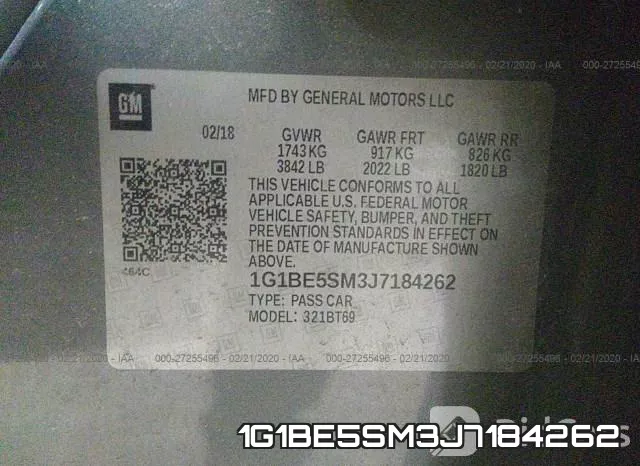 1G1BE5SM3J7184262 фото 8