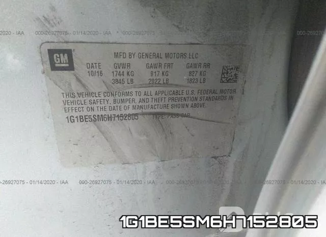 1G1BE5SM6H7152805 фото 8