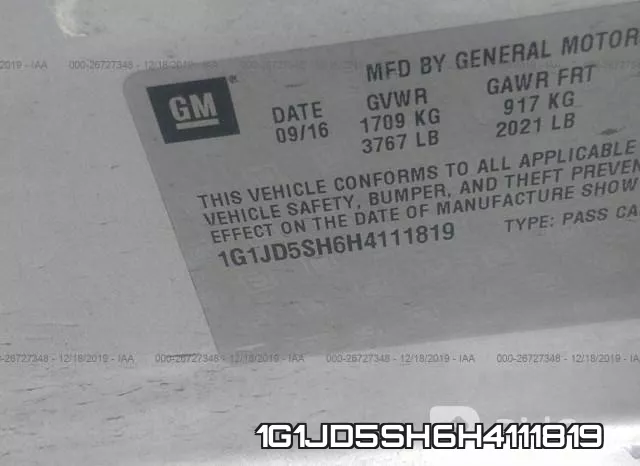 1G1JD5SH6H4111819 фото 9
