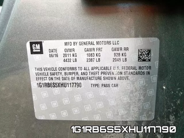 1G1RB6S5XHU117790 фото 2
