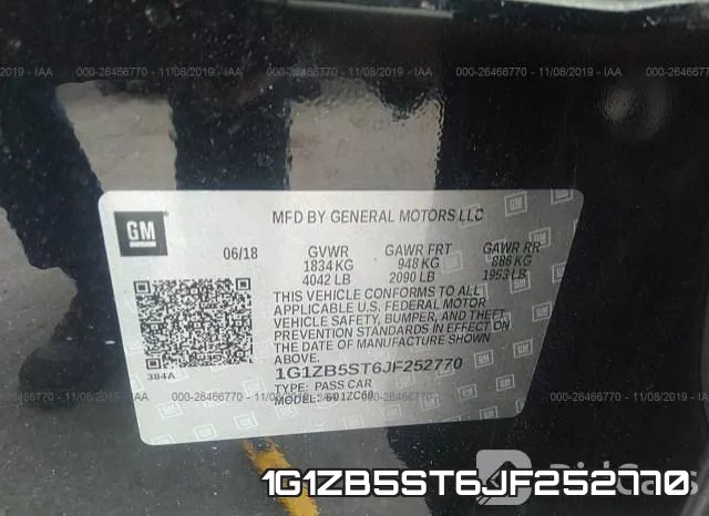 1G1ZB5ST6JF252770 фото 8