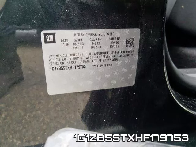 1G1ZB5STXHF179753 фото 2