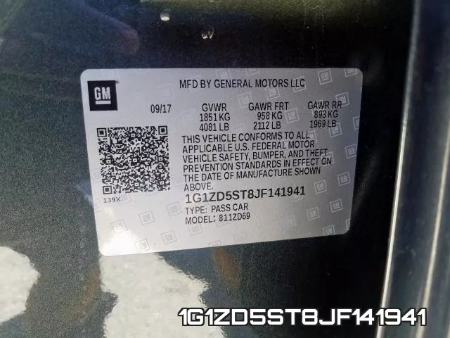 1G1ZD5ST8JF141941 фото 2