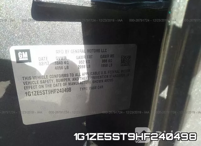 1G1ZE5ST9HF240498 фото 7