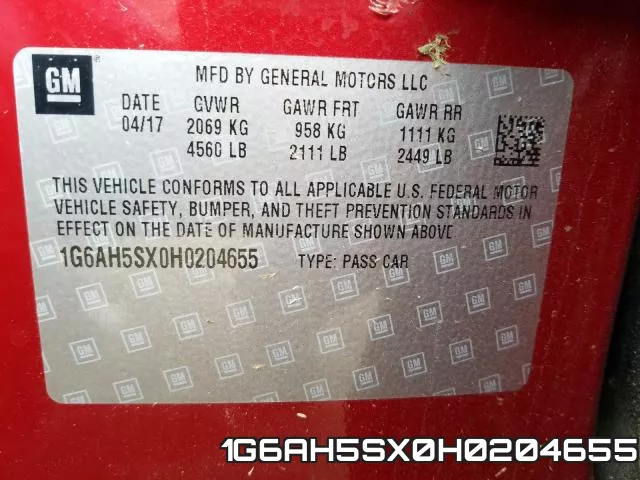1G6AH5SX0H0204655 фото 2
