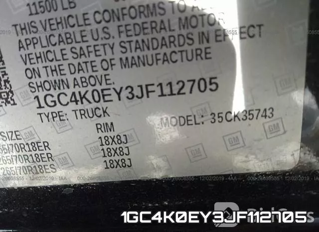 1GC4K0EY3JF112705 фото 9