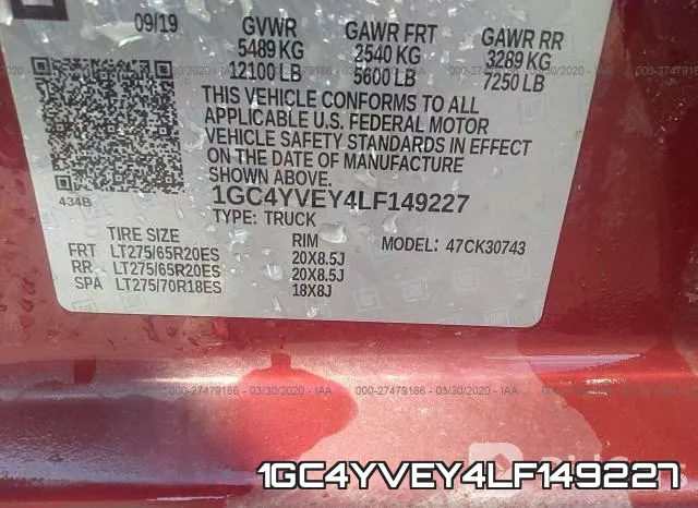 1GC4YVEY4LF149227 фото 7