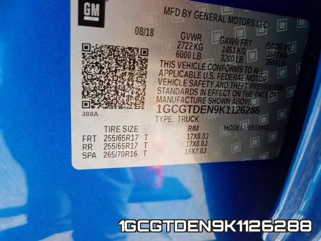 1GCGTDEN9K1126288 фото 2