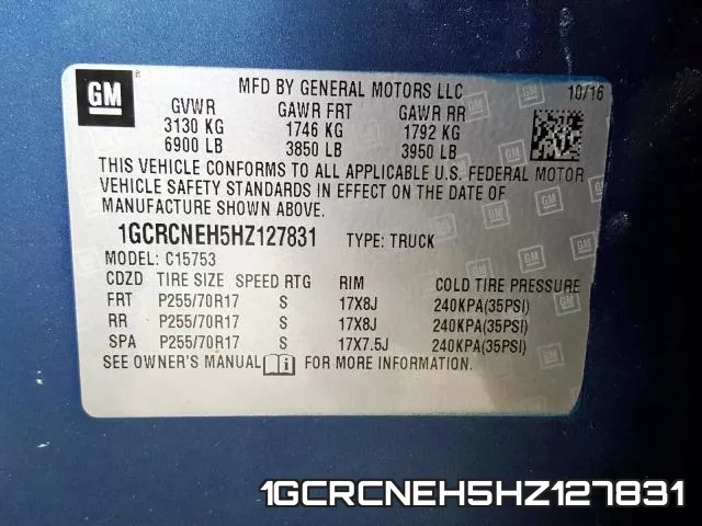 1GCRCNEH5HZ127831 фото 2