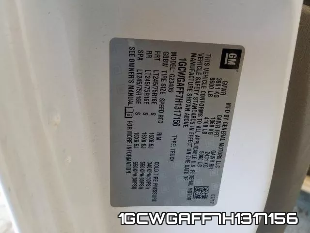 1GCWGAFF7H1317156 фото 2