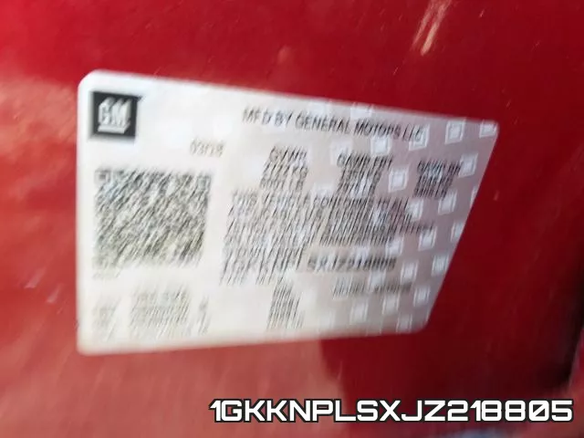 1GKKNPLSXJZ218805 фото 2