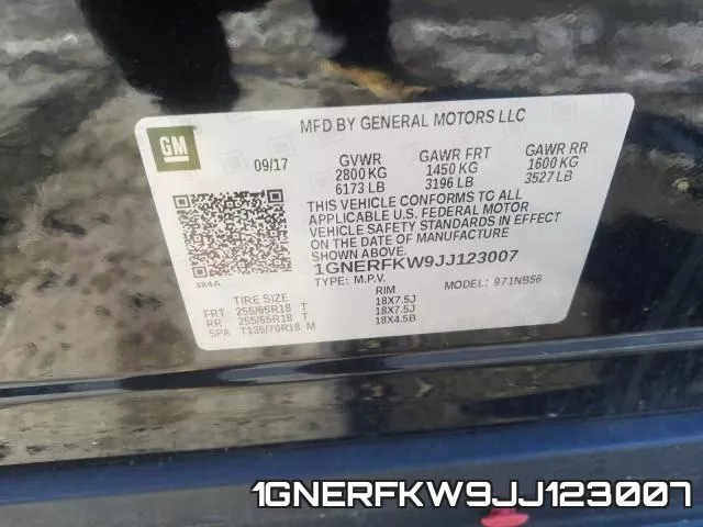 1GNERFKW9JJ123007 фото 2