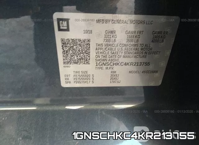 1GNSCHKC4KR213755 фото 9
