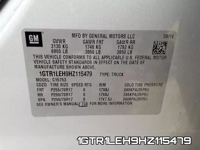 1GTR1LEH9HZ115479 фото 2