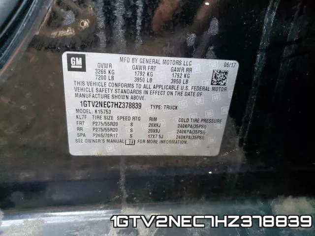1GTV2NEC7HZ378839 фото 2