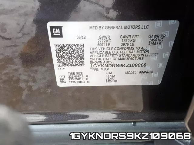 1GYKNDRS9KZ109068 фото 2
