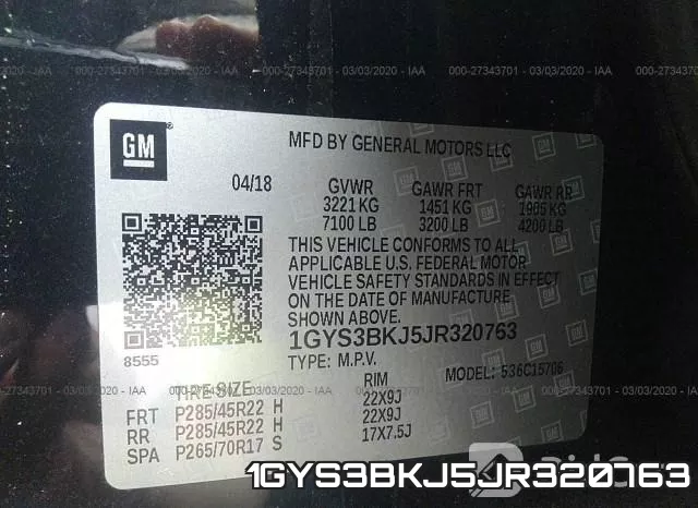 1GYS3BKJ5JR320763 фото 6
