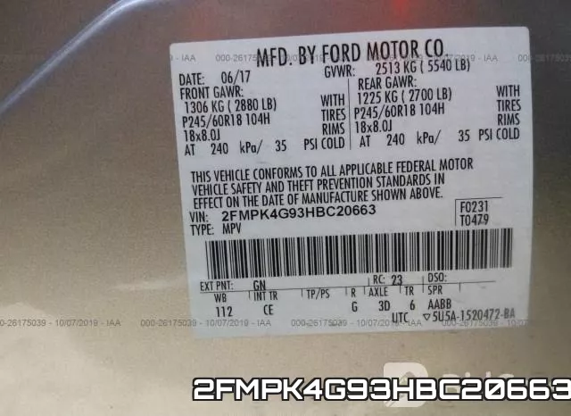 2FMPK4G93HBC20663 фото 9