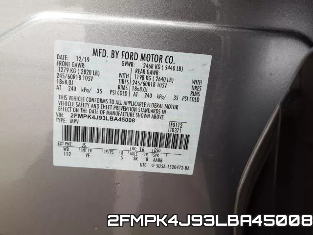 2FMPK4J93LBA45008 фото 2