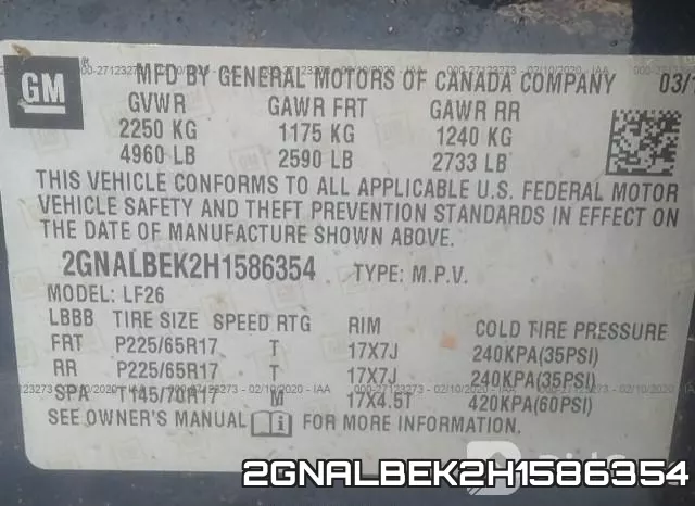 2GNALBEK2H1586354 фото 10