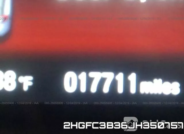 2HGFC3B36JH350757 фото 8