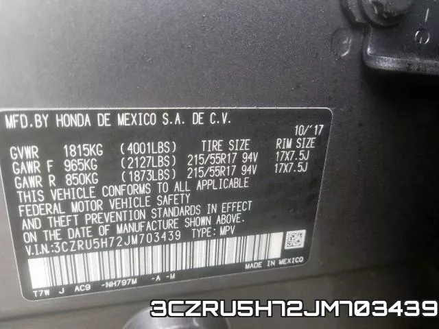 3CZRU5H72JM703439 фото 2