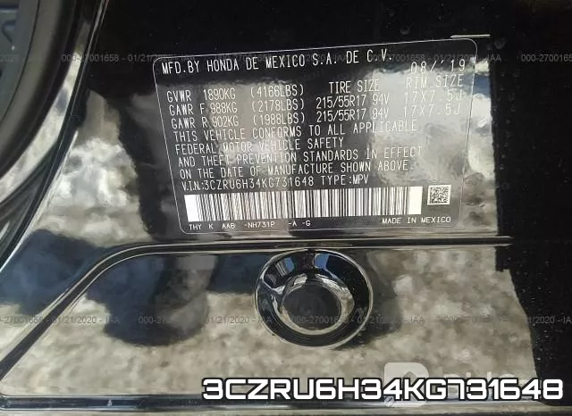 3CZRU6H34KG731648 фото 9