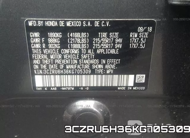 3CZRU6H36KG705309 фото 8