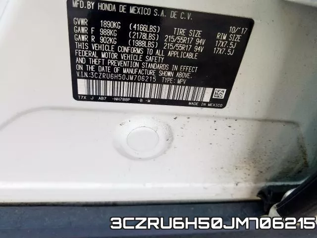 3CZRU6H50JM706215 фото 2