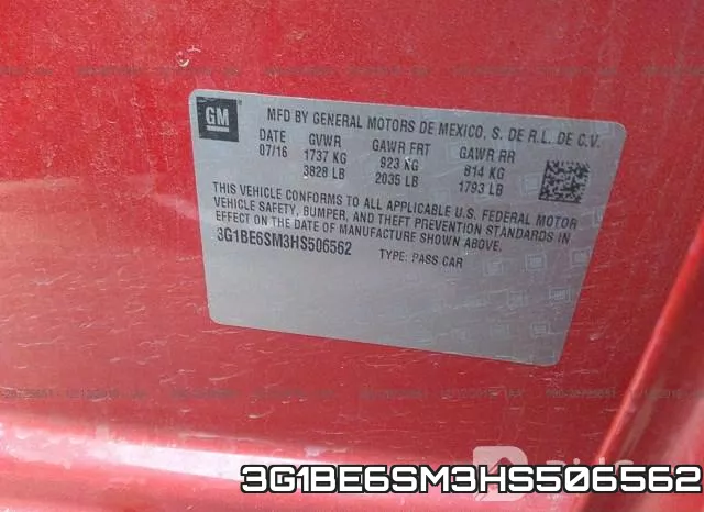 3G1BE6SM3HS506562 фото 5