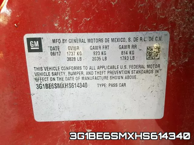 3G1BE6SMXHS614340 фото 2