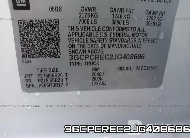 3GCPCREC2JG408686 фото 7
