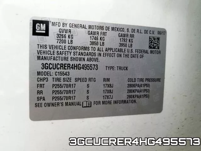 3GCUCRER4HG495573 фото 2
