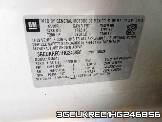 3GCUKREC1HG246856 фото 2