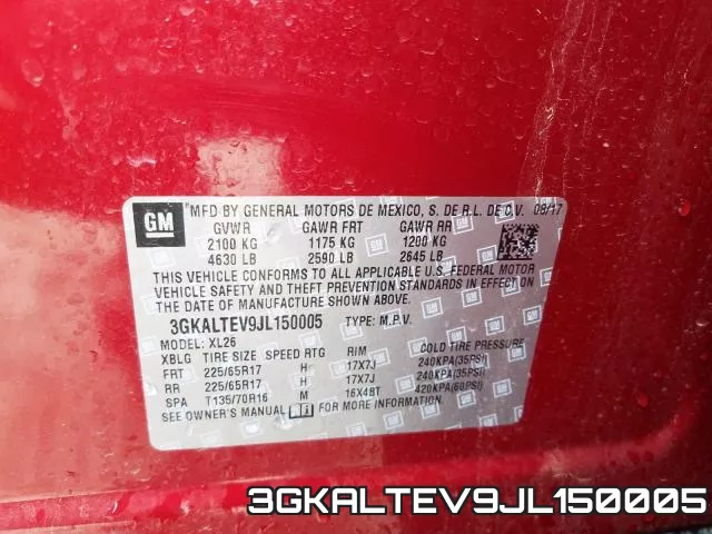 3GKALTEV9JL150005 фото 2