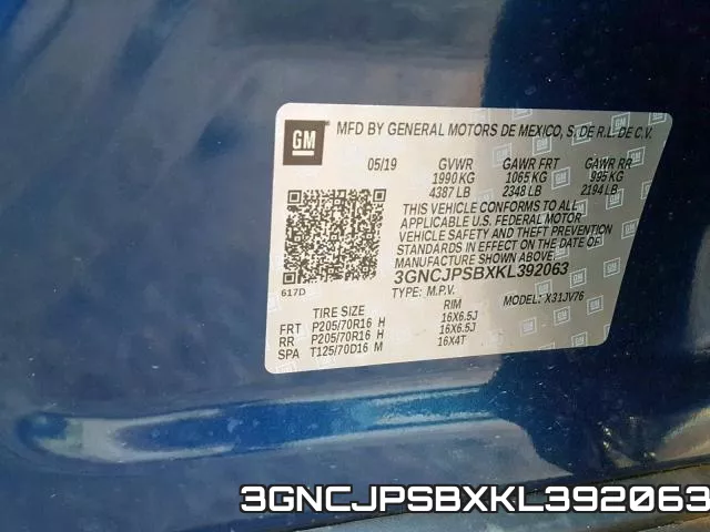 3GNCJPSBXKL392063 фото 2