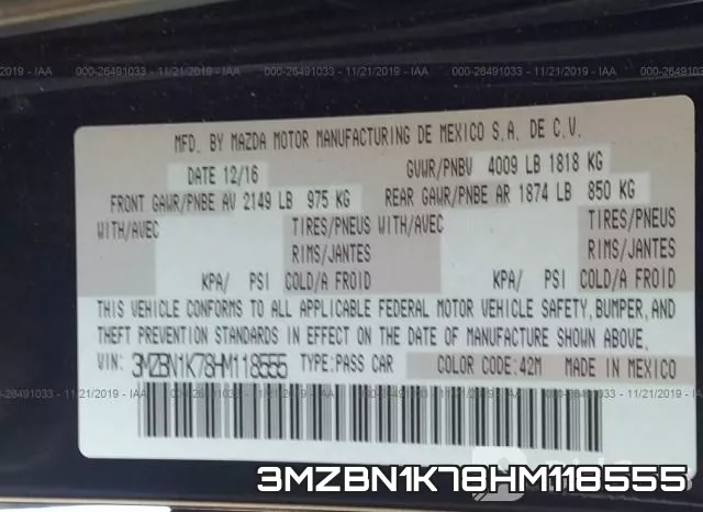 3MZBN1K78HM118555 фото 10