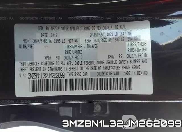 3MZBN1L32JM262099 фото 8