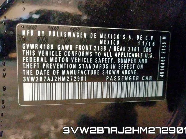 3VW2B7AJ2HM272901 фото 2