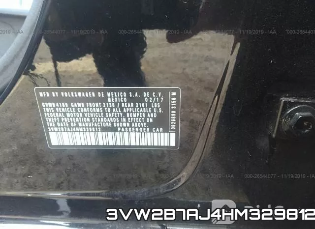 3VW2B7AJ4HM329812 фото 9