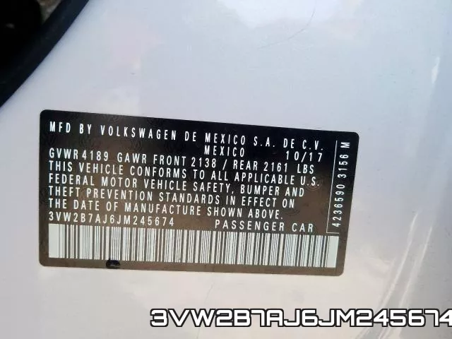 3VW2B7AJ6JM245674 фото 2