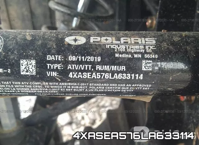 4XASEA576LA633114 фото 2