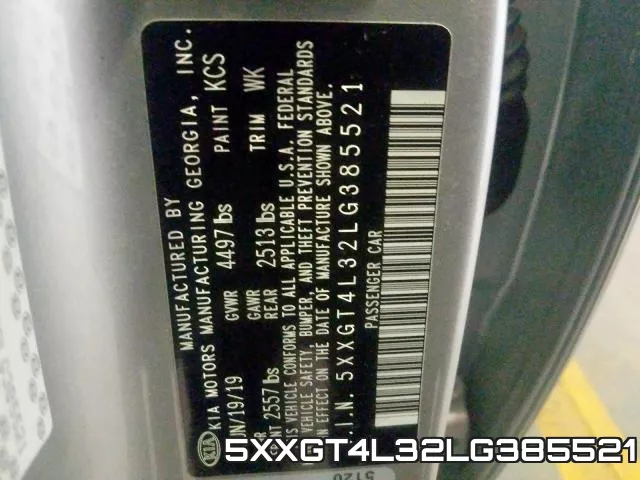 5XXGT4L32LG385521 фото 2