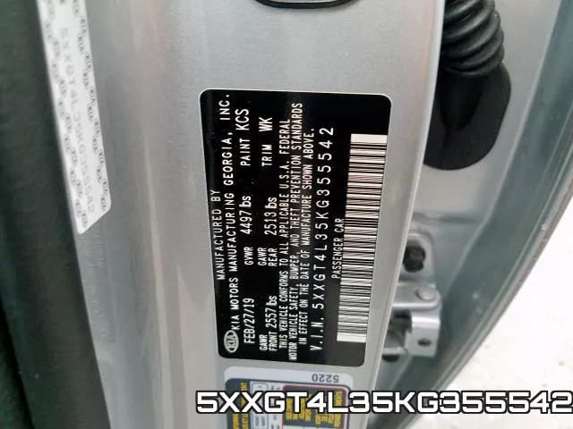 5XXGT4L35KG355542 фото 2